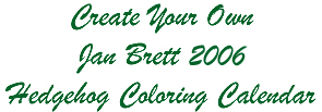 2006 Coloring Calendar Title