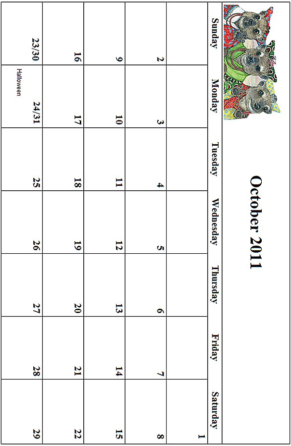 blank calendar october 2011. lank calendar april 2011.
