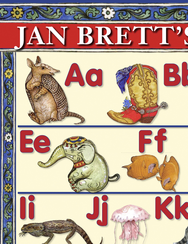 Jan Brett Alphabet Poster 1
