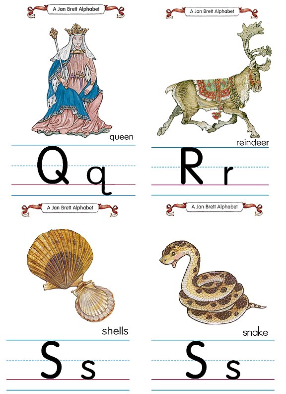 Flash Card Traditional Alphabet Q to S