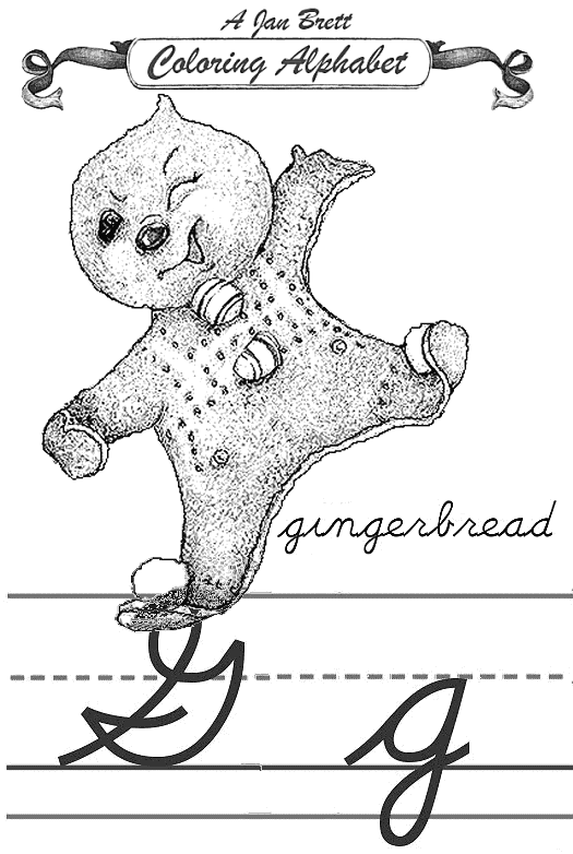 jan brett abc coloring pages free - photo #5