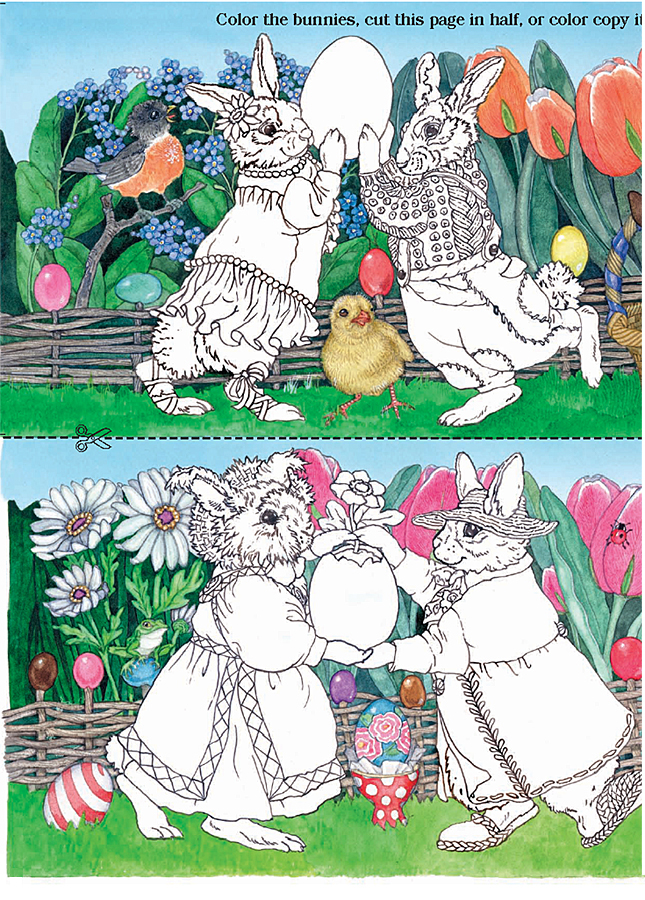 Easter Egg Bunnies Page 1