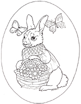 Easter Egg mural girl bunny egg