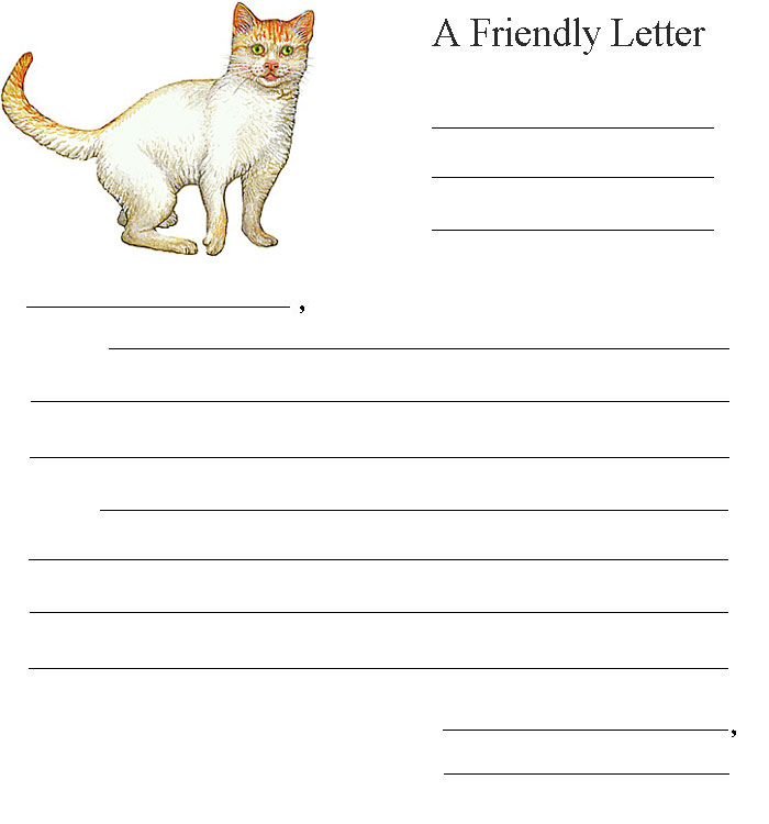 Templates For Writing Friendly Letters
