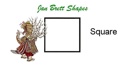 Jan Brett Geometric Shapes Flash Cards Square Answer