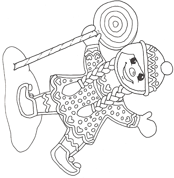 jan brett coloring pages gingerbread baby costume - photo #10