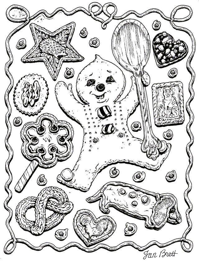 jan brett coloring pages gingerbread baby activities - photo #1