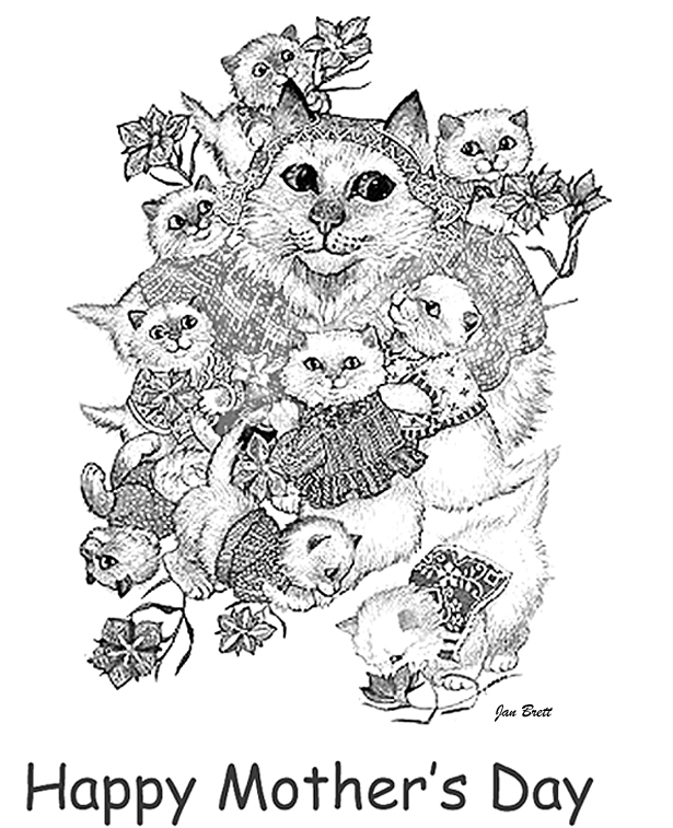 Happy Mother's Day Coloring Page