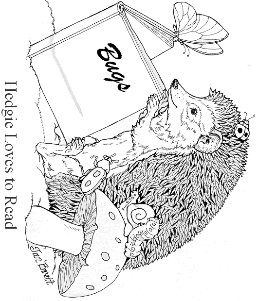 jan brett coloring pages hedgehog baby - photo #8