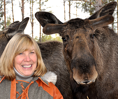 Jan with Moose