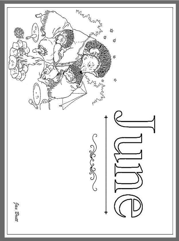 name of the months coloring pages - photo #9