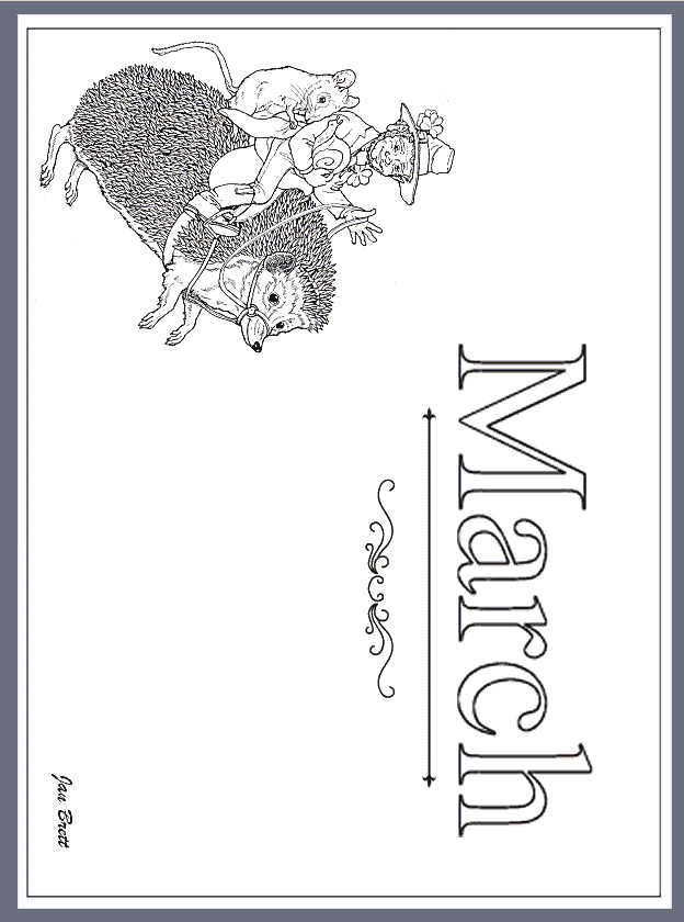 name of the months coloring pages - photo #18