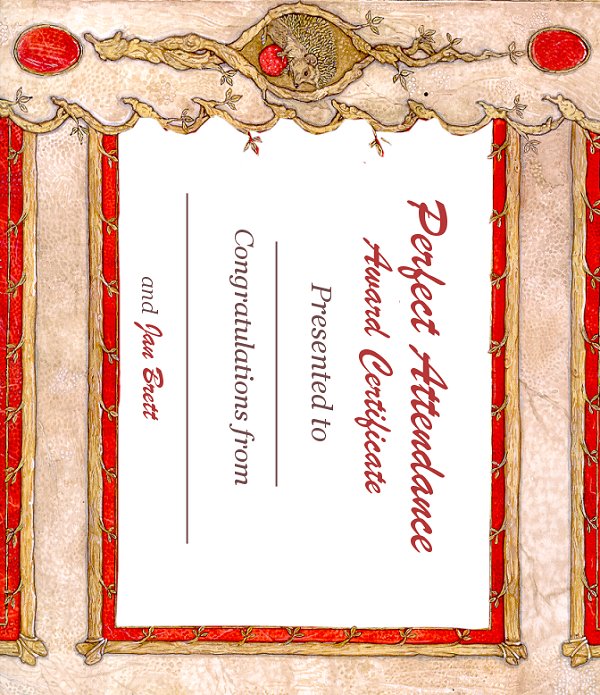Perfect Attendance Award Certificate