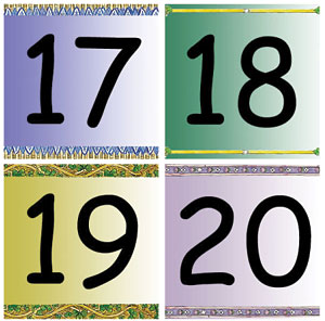 Pocket Calendar Dates 17 - 20