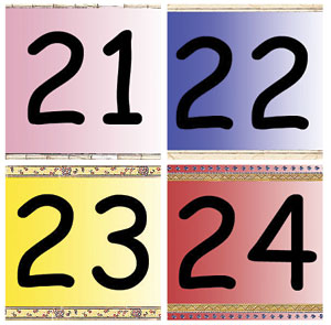 Pocket Calendar Dates 21 - 24