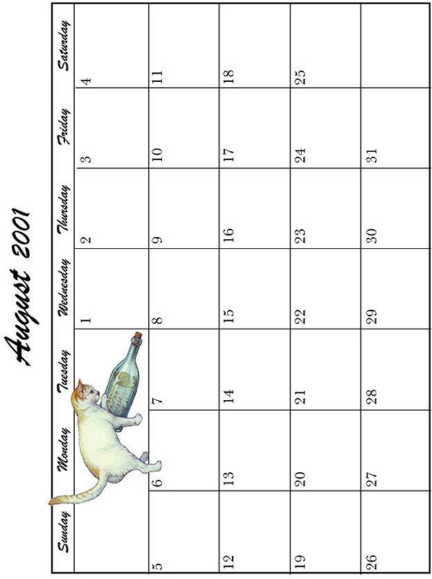 2001 August Grid 2001 August Grid