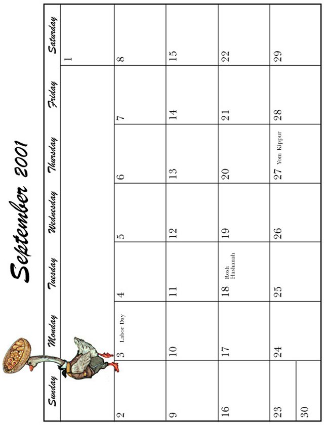 2001 September Grid