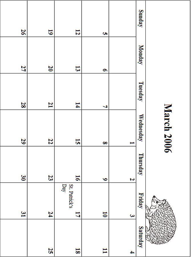 2006 March Coloring Grid