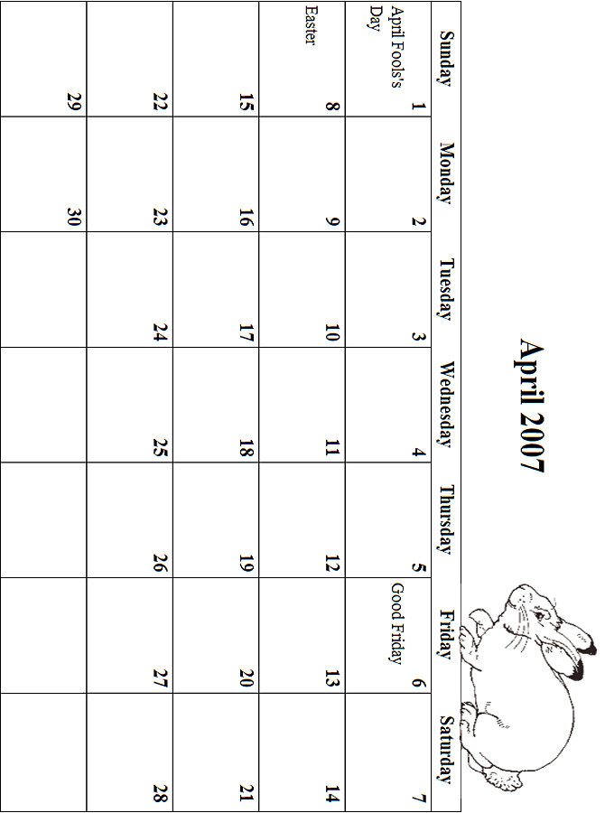 April Coloring Grid