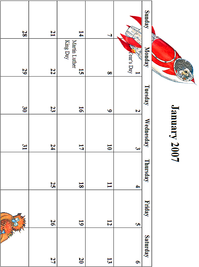 2007 June Calendar Grid