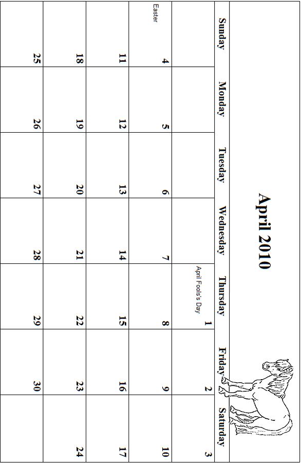 2010 Coloring Grid April