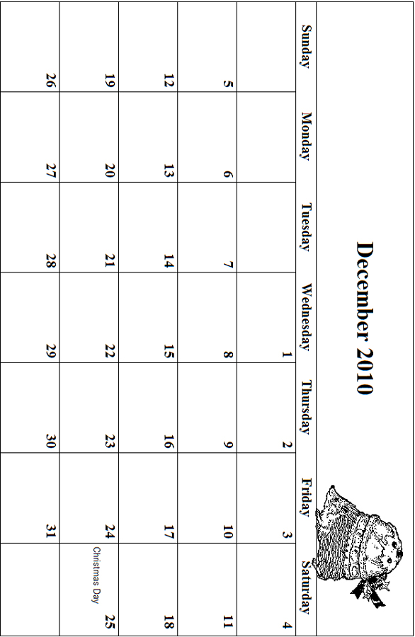 2010 Coloring Grid December