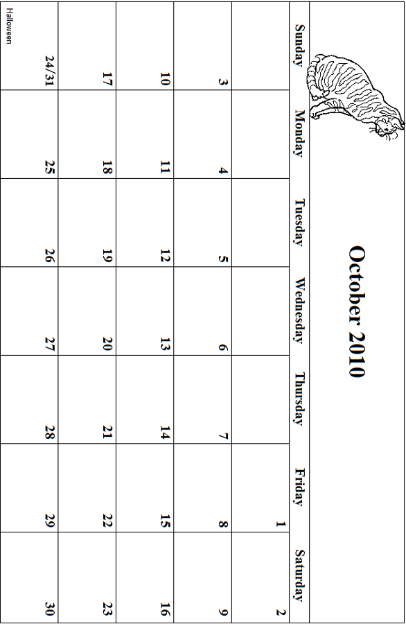 2010 Coloring Grid October