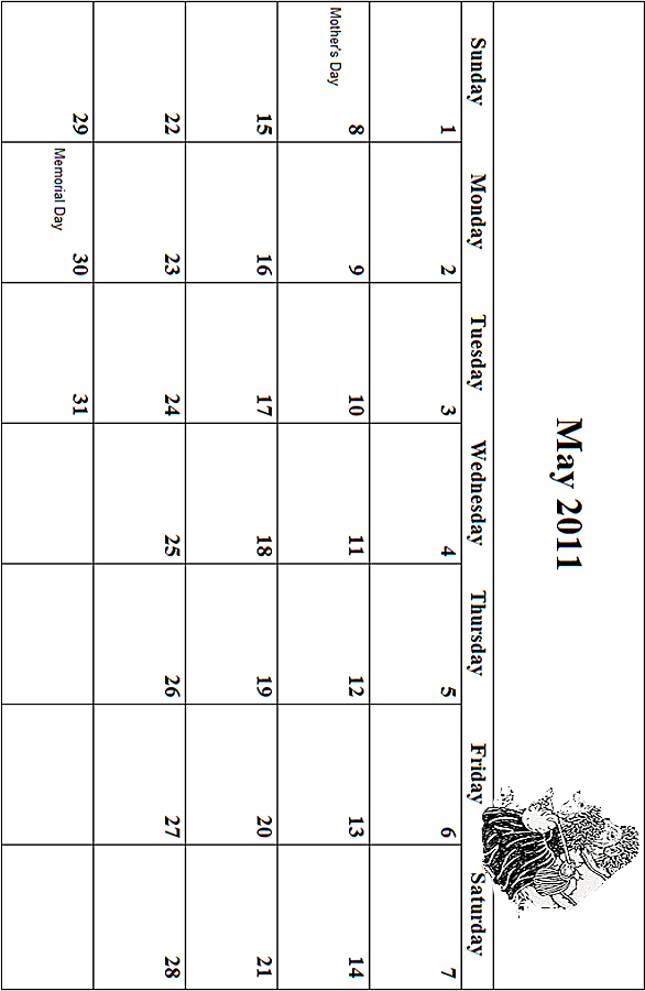 May 2011 Coloring Grid