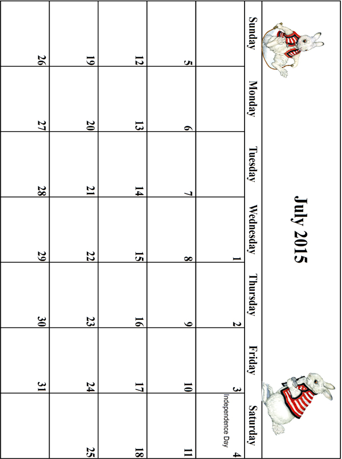 Animals Santa 2015 July Grid