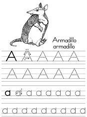 Coloring Alphabet Tracers A