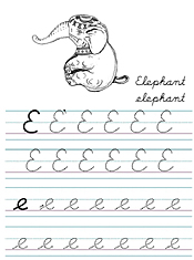 Alphabet Coloring Tracers Cursive E