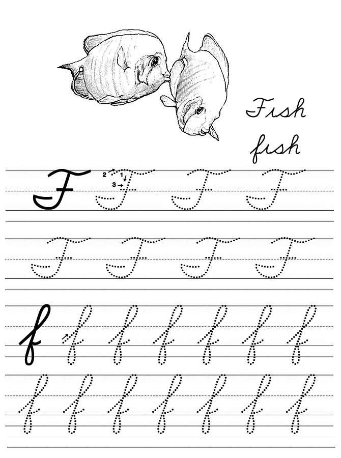 F In Cursive Writing 10