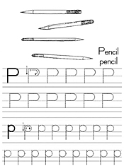 Coloring Alphabet Tracers P