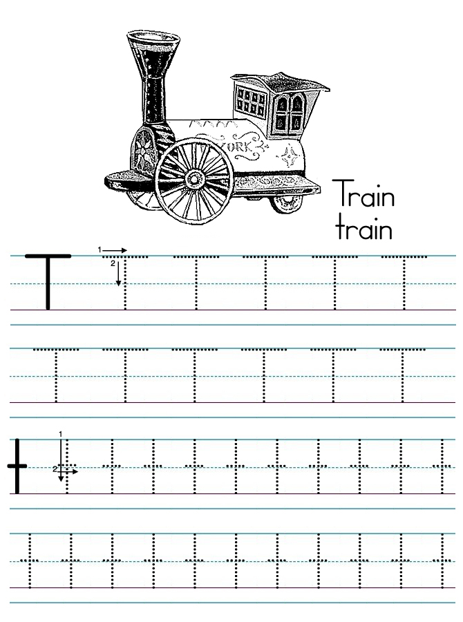 Coloring Alphabet Tracers T