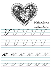 Alphabet Coloring Tracers Cursive V