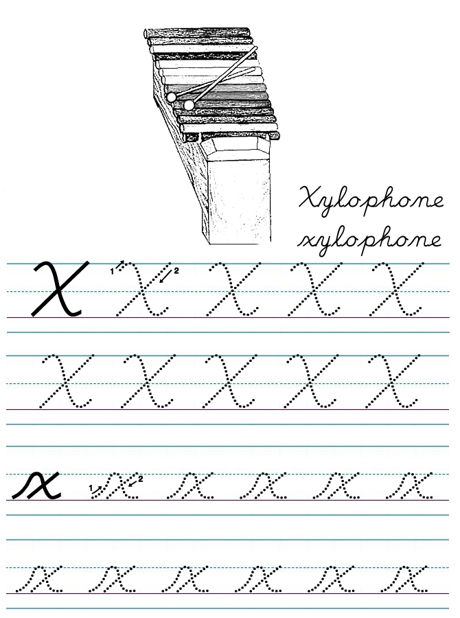 Alphabet Coloring Tracers Cursive X