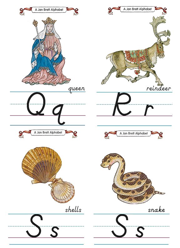 Flash Card Modern Alphabet Q to S