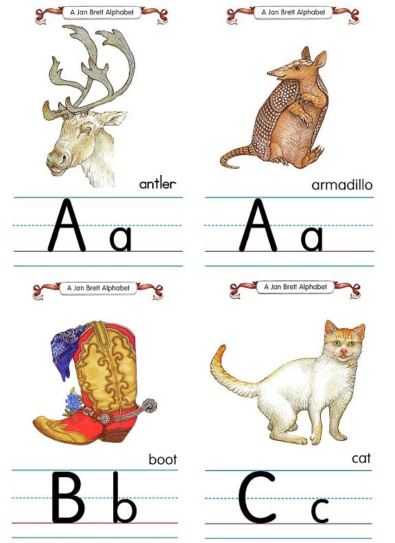 Flash Card Traditional Alphabet A to C