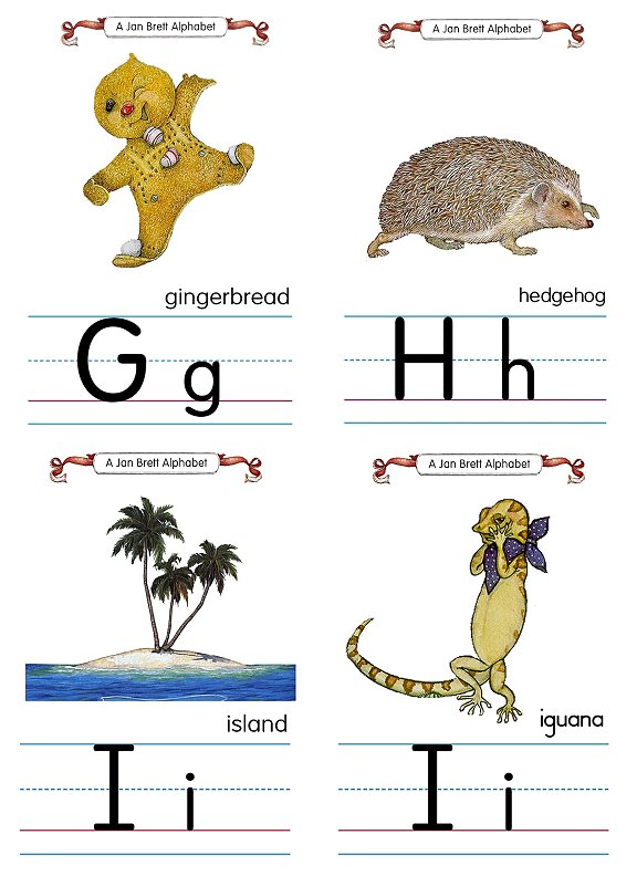 Flash Card Traditional Alphabet G to I