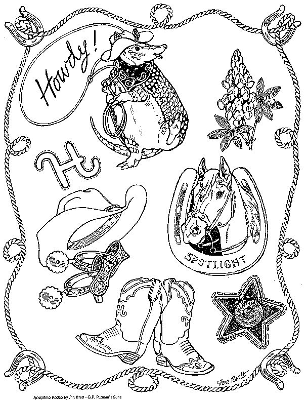 Simple Western Coloring Pages 7