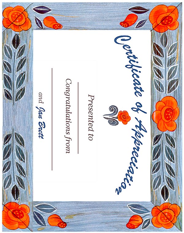 Certificate of Appreciation