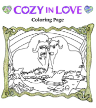 Cozy in Love Coloring Page