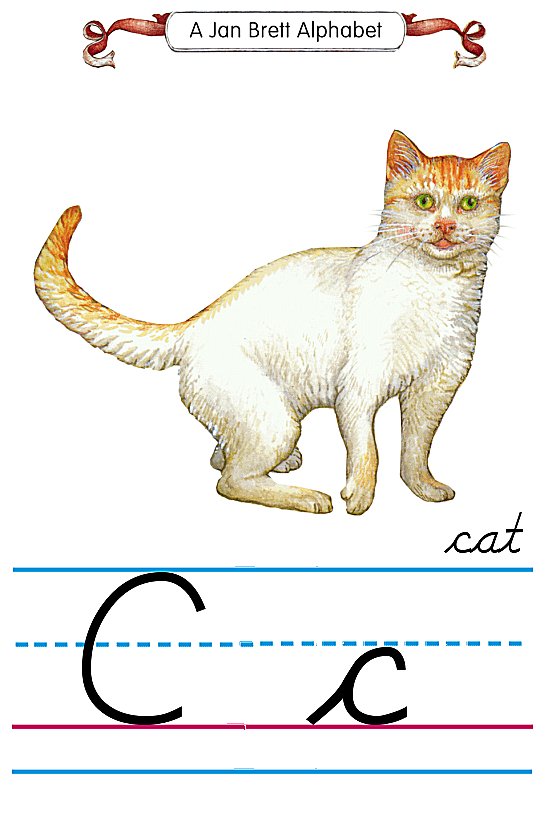 Cursive alphabet C cat