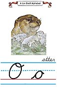 Cursive alphabet O otter