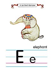 Jan Brett Alphabet Letter E