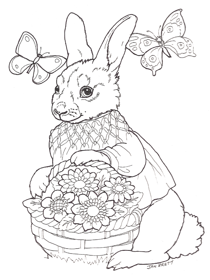 Easter egg mural girl bunny