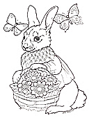Easter egg mural girl bunny