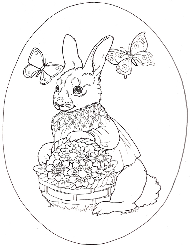 Easter Egg mural girl bunny egg