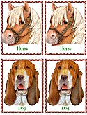 Matching Animals Game horse and dog