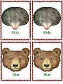 Matching Animals Game mole and bear